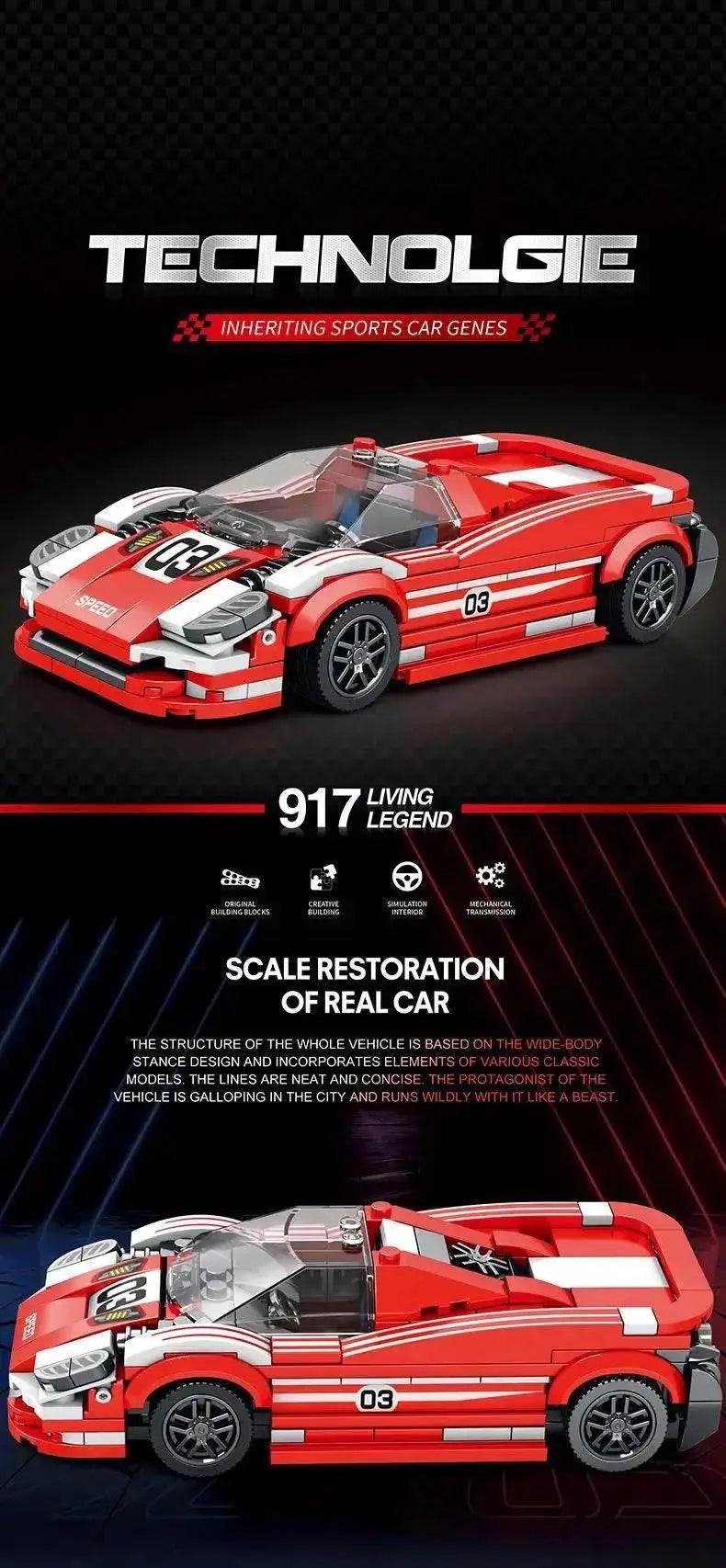  MOC 355PCS City Champion Sport Car Vehicle Building Blocks Toys -  ToylandEU™