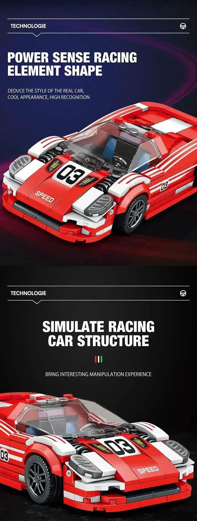 MOC 355PCS City Champion Sport Car Vehicle Building Blocks Toys -  ToylandEU™