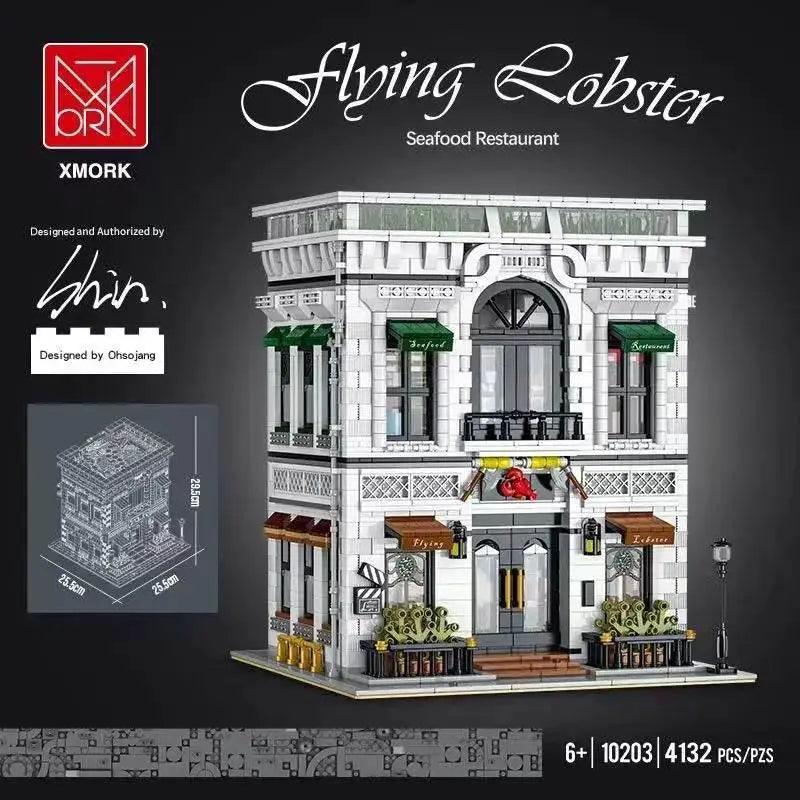  MOC 4132PCS Seafood Restaurant Model Building Blocks Creative City -  ToylandEU™