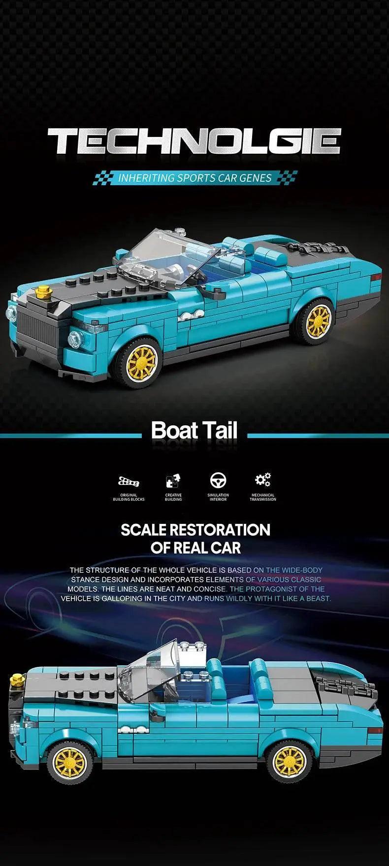  MOC 417PCS Retro Luxury Cars Model Building Blocks 1:24 Scale -  ToylandEU™