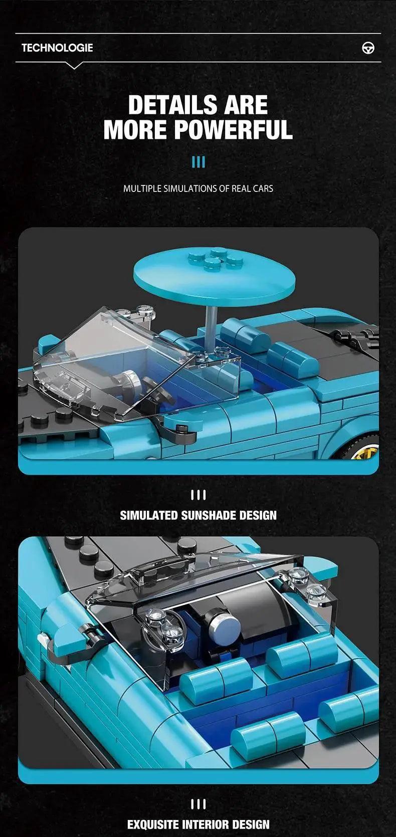  MOC 417PCS Retro Luxury Cars Model Building Blocks 1:24 Scale -  ToylandEU™