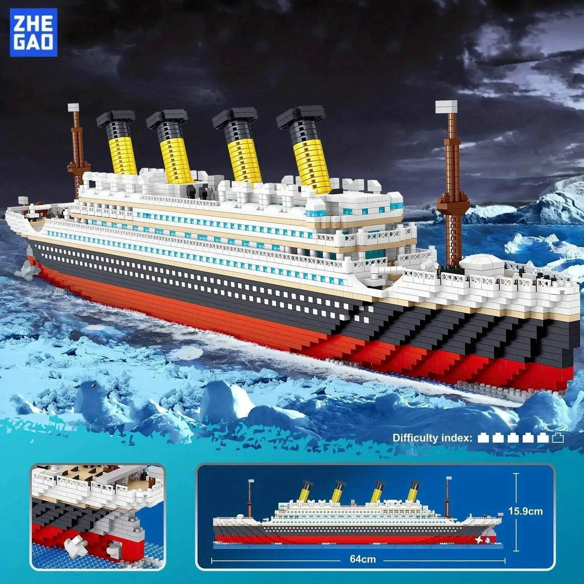  MOC 4404PCS Titanic Building Blocks Mini Cruise Ship Model Toys -  ToylandEU™