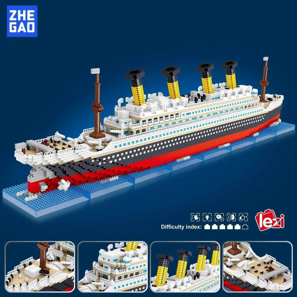  MOC 4404PCS Titanic Building Blocks Mini Cruise Ship Model Toys -  ToylandEU™
