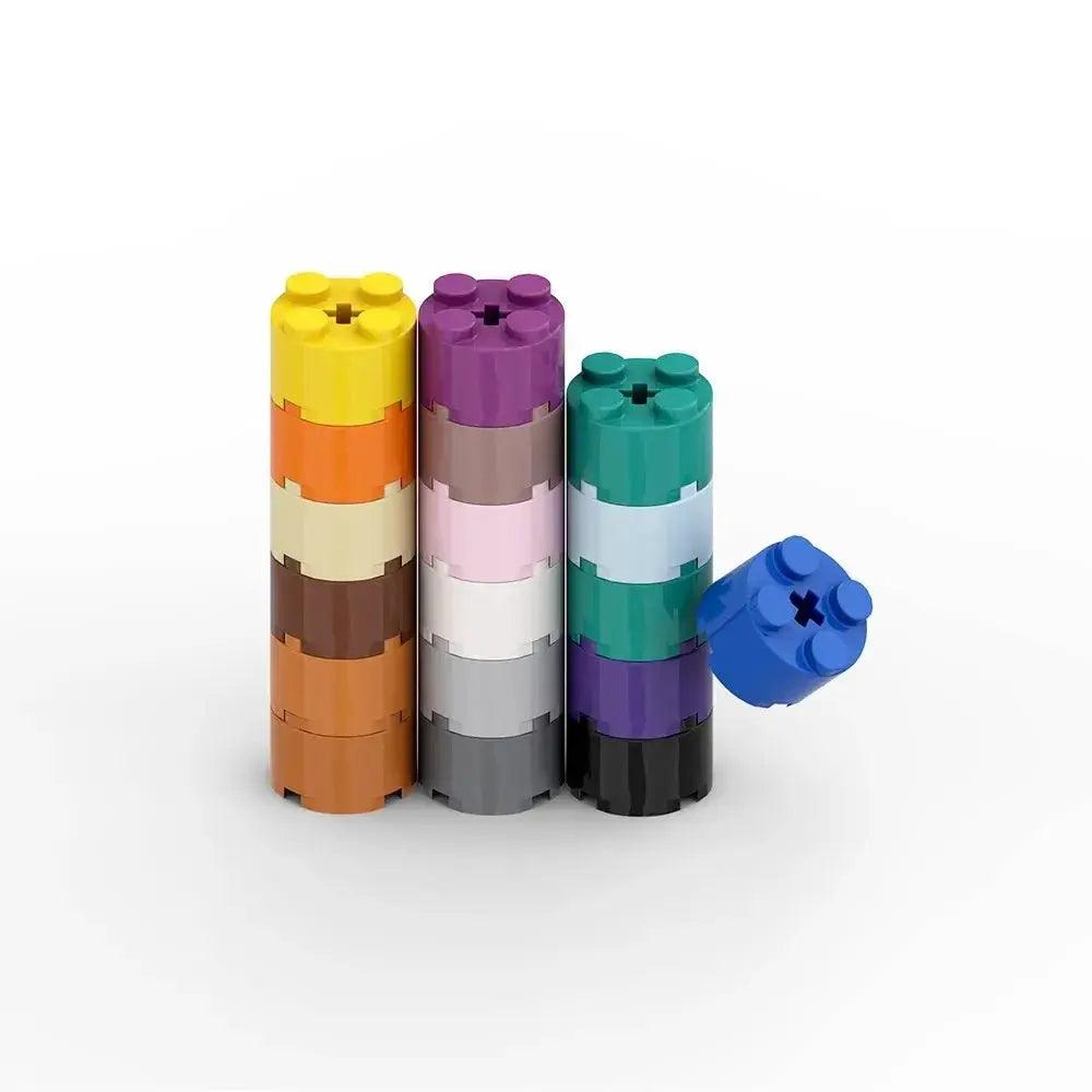  Lego Compatible Round Brick 2x2 With Axle Hole 50 Pcs -  ToylandEU™