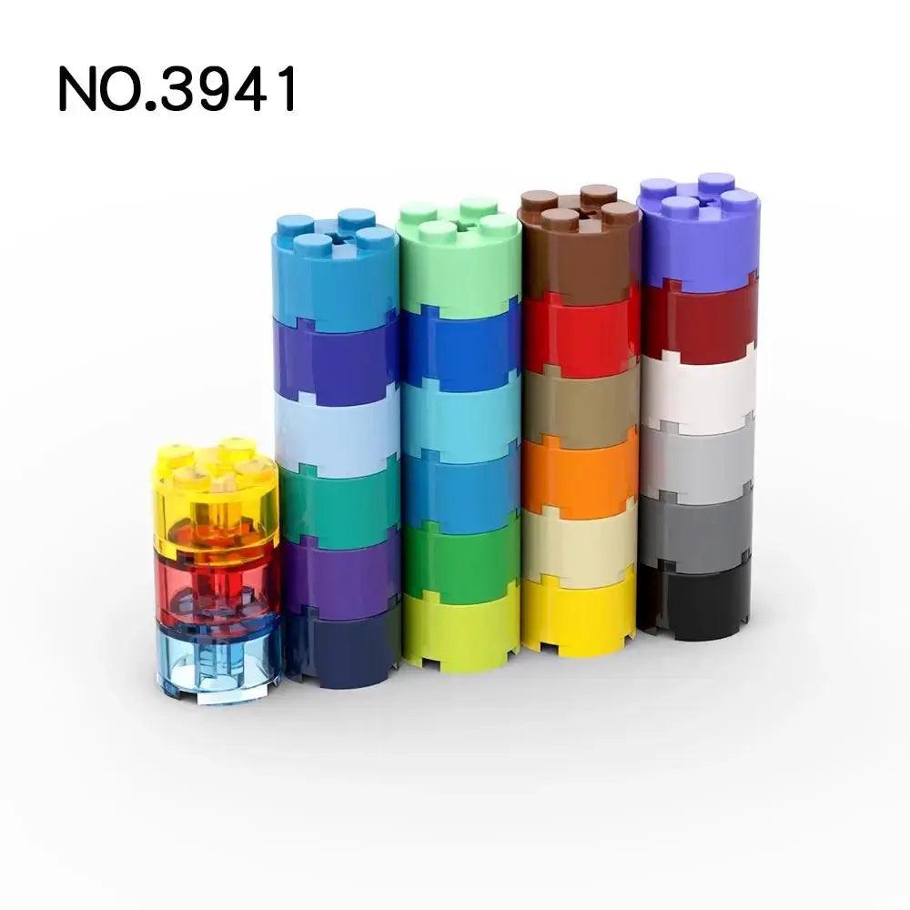  Lego Compatible Round Brick 2x2 With Axle Hole 50 Pcs -  ToylandEU™
