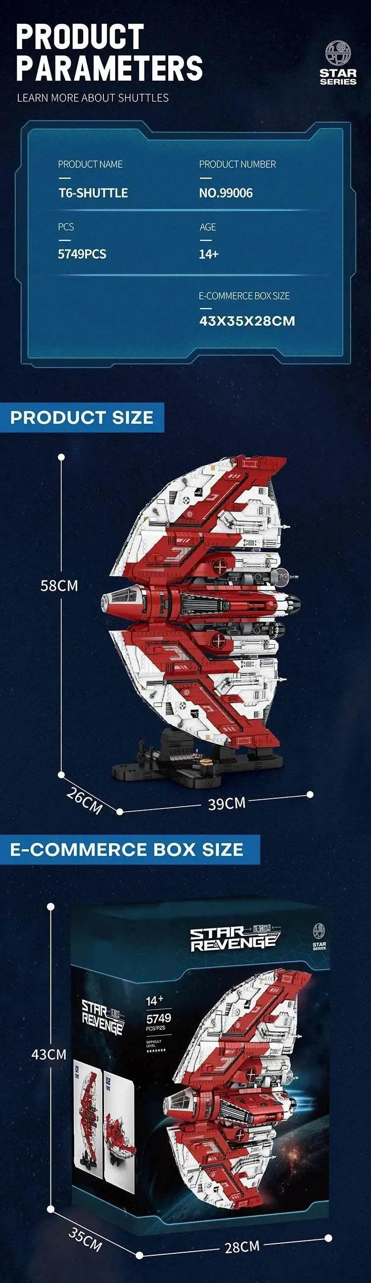  MOC 5749PCS UCS T6-Shuttle Spacecraft Model Building Blocks -  ToylandEU™