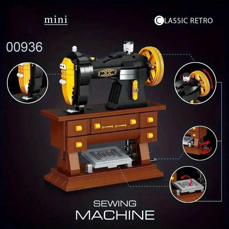  MOC 633PCS Simulation Retro Sewing Machine Building Blocks Model -  ToylandEU™