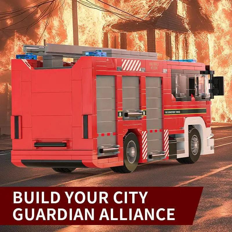  MOC 704PCS Fire Truck Building Blocks City Rescue Vehicle Model -  ToylandEU™