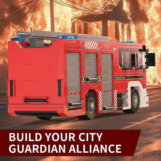  MOC 704PCS Fire Truck Building Blocks City Rescue Vehicle Model -  ToylandEU™