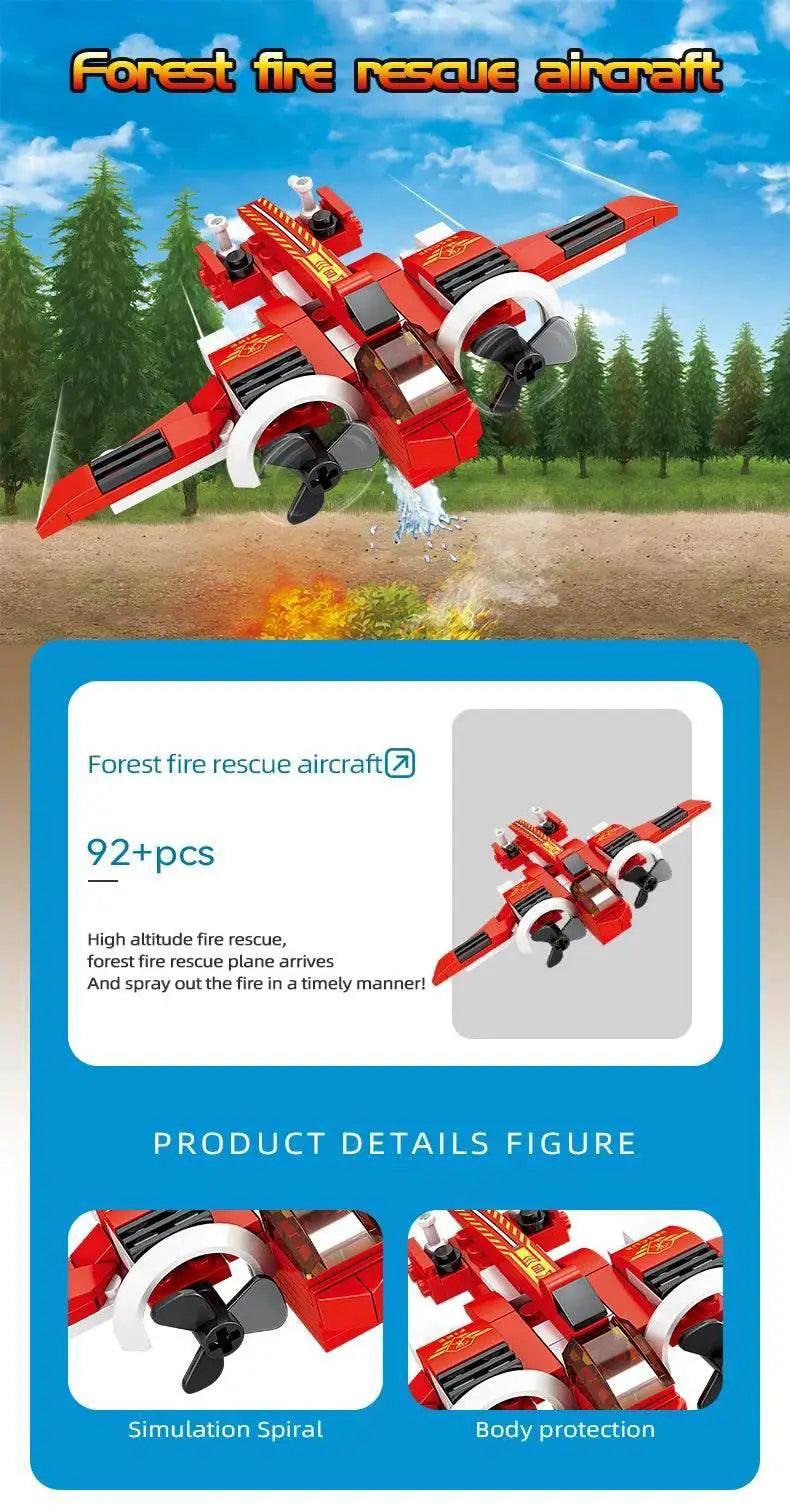  MOC 8 in 1 Fire Truck Building Blocks City Scaling Ladder Toy -  ToylandEU™