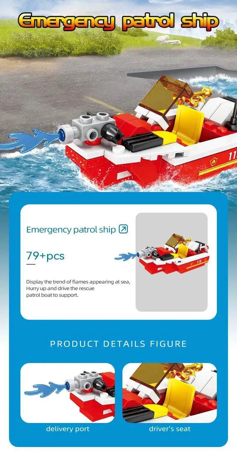  MOC 8 in 1 Fire Truck Building Blocks City Scaling Ladder Toy -  ToylandEU™