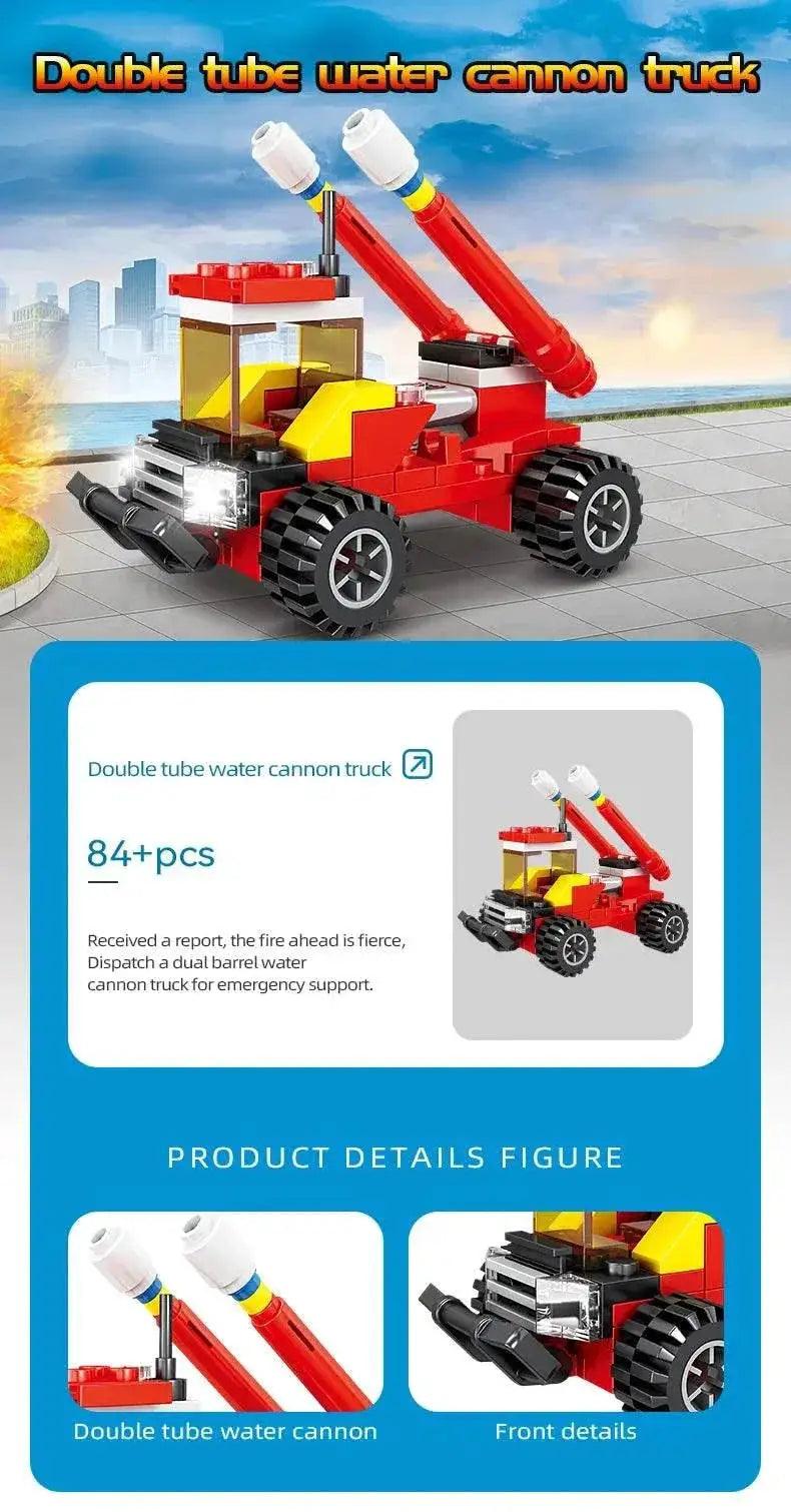  MOC 8 in 1 Fire Truck Building Blocks City Scaling Ladder Toy -  ToylandEU™