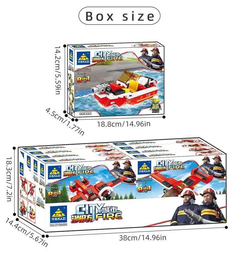  MOC 8 in 1 Fire Truck Building Blocks City Scaling Ladder Toy -  ToylandEU™