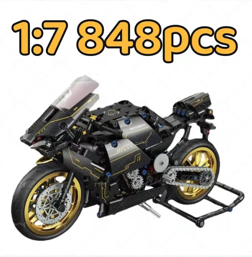  Motorcycle Building Blocks Set 886Pcs Realistic Racing Model -  ToylandEU™