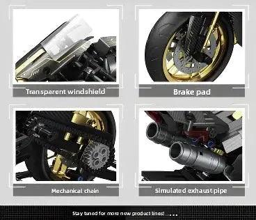  Motorcycle Building Blocks Set 886Pcs Realistic Racing Model -  ToylandEU™
