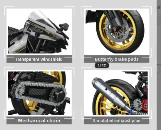  Motorcycle Building Blocks Set 886Pcs Realistic Racing Model -  ToylandEU™
