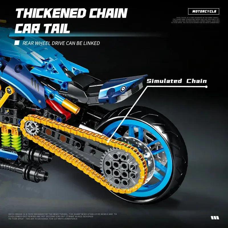  Adult Motorcycle Building Blocks Kit High Tech Model -  ToylandEU™