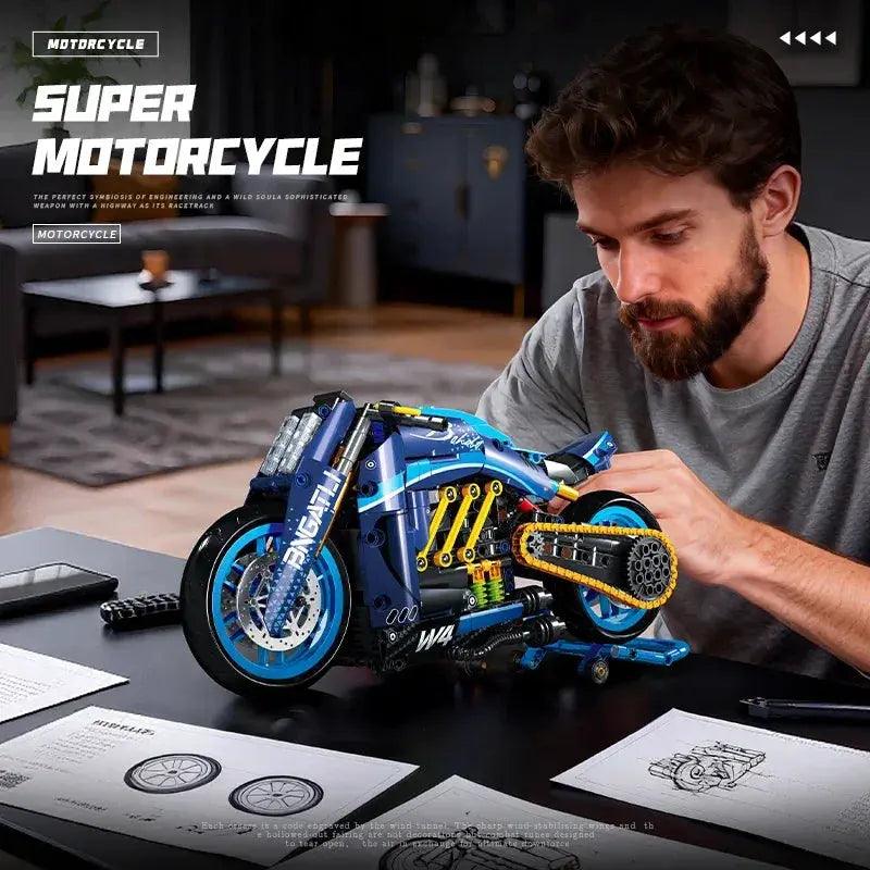  Adult Motorcycle Building Blocks Kit High Tech Model -  ToylandEU™