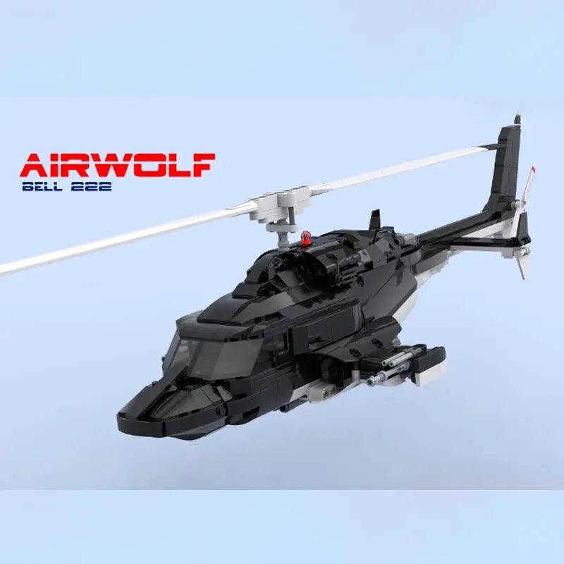  Airwolf Bell 222 MOC Building Blocks Helicopter Kit -  ToylandEU™