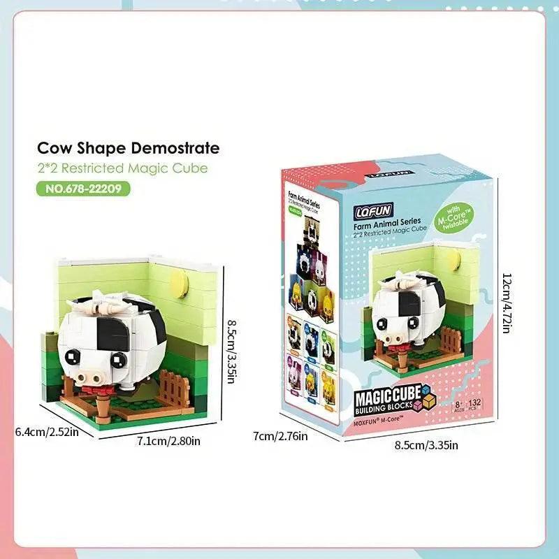  MOC Creative Animal Building Blocks Cute Panda Koala Tiger Rabbit Chicken Model Bricks -  ToylandEU™