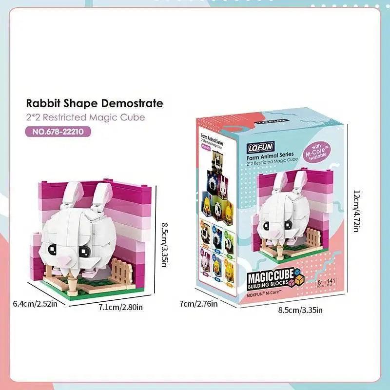  MOC Creative Animal Building Blocks Cute Panda Koala Tiger Rabbit Chicken Model Bricks -  ToylandEU™