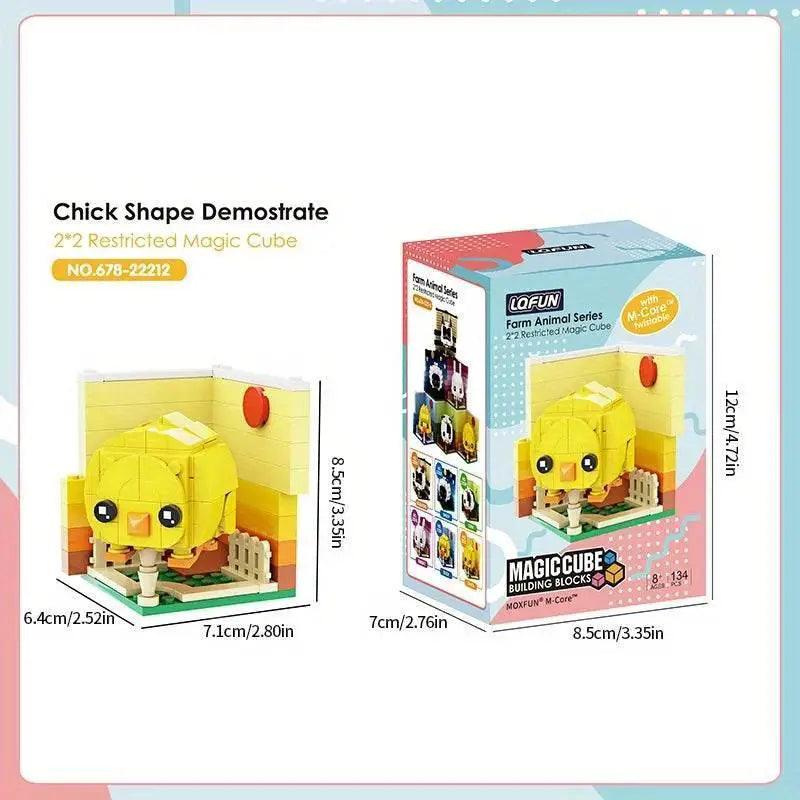  MOC Creative Animal Building Blocks Cute Panda Koala Tiger Rabbit Chicken Model Bricks -  ToylandEU™