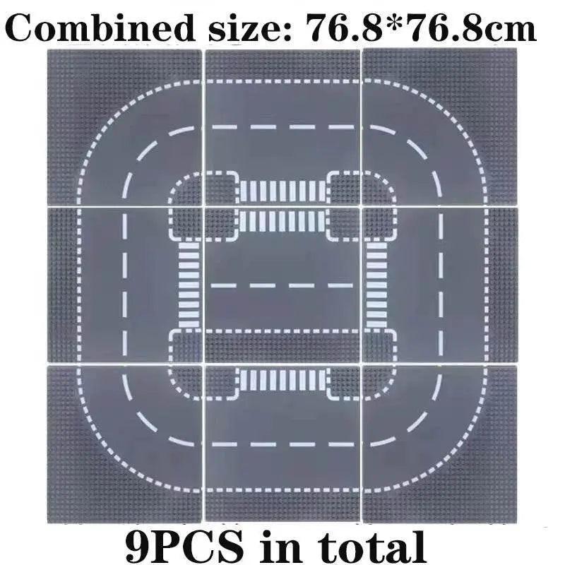  MOC Classic Building Blocks Base Plate City Street View Traffic Road -  ToylandEU™