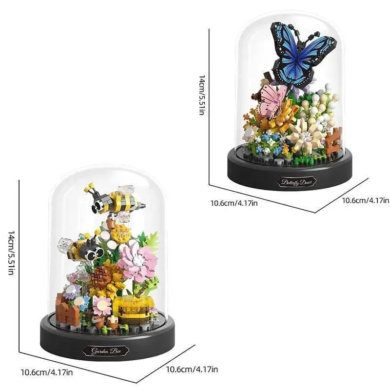  MOC Bee Butterfly Flower Bonsai Building Blocks Insect Plant Toy -  ToylandEU™