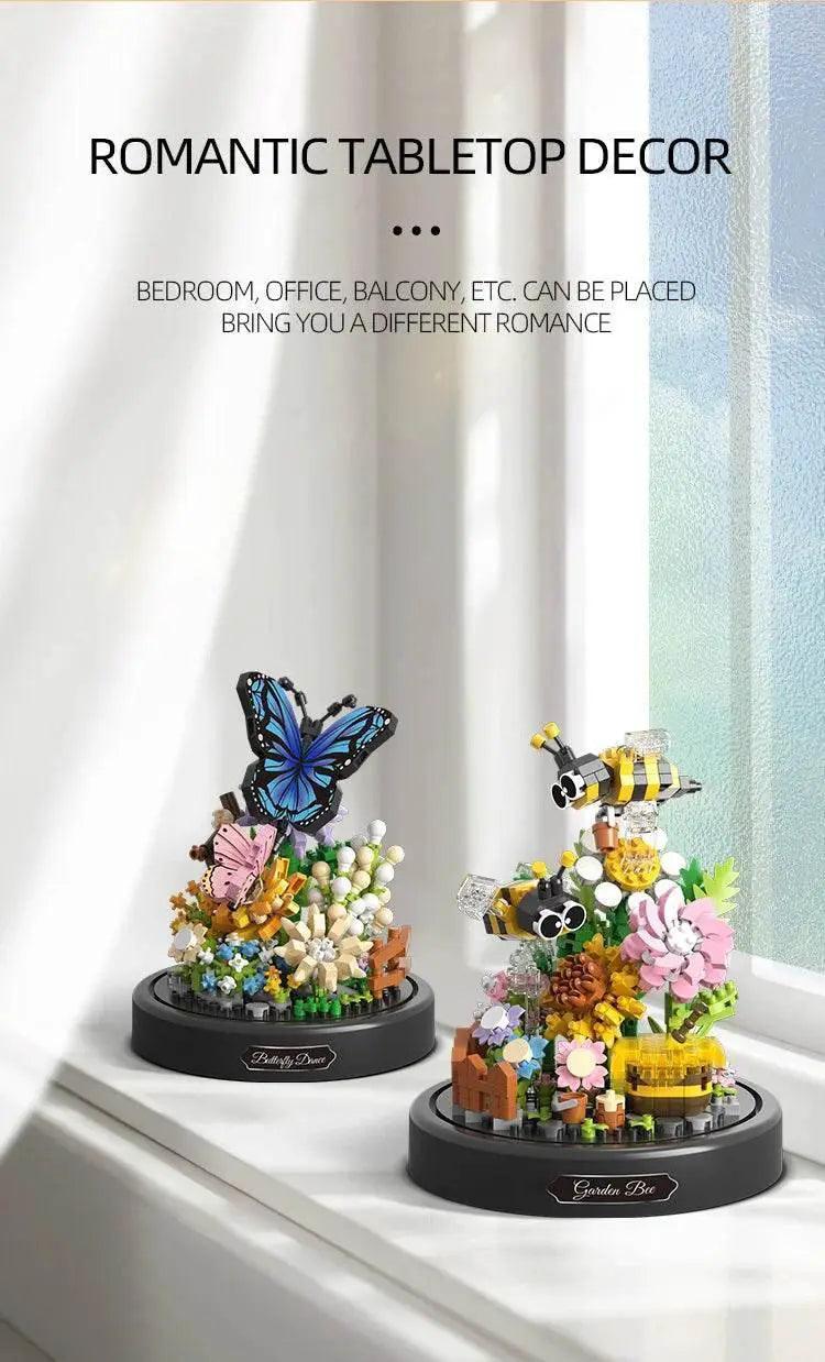 MOC Bee Butterfly Flower Bonsai Building Blocks Insect Plant Toy -  ToylandEU™