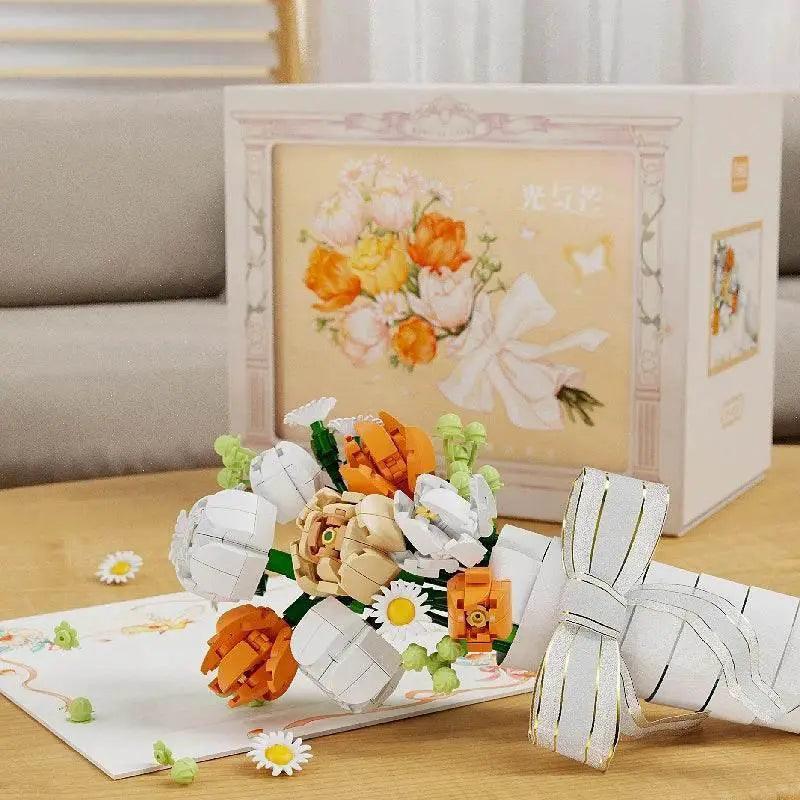  MOC Bouquet Building Blocks Assembly Moc Model DIY Eternal Flower Display Bricks Kits Holiday Gifts Children Toys -  ToylandEU™