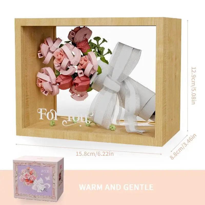  MOC Bouquet Building Blocks Assembly Moc Model DIY Eternal Flower Display Bricks Kits Holiday Gifts Children Toys -  ToylandEU™