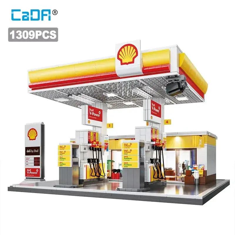  CaDa Gas Station Building Blocks Kit With USB Lighting -  ToylandEU™