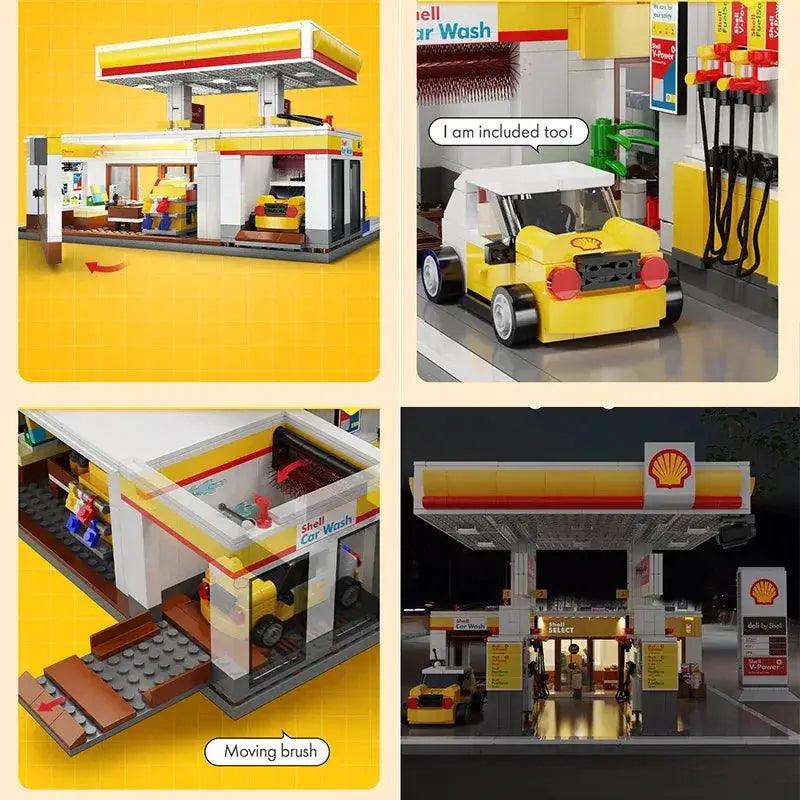  CaDa Gas Station Building Blocks Kit With USB Lighting -  ToylandEU™