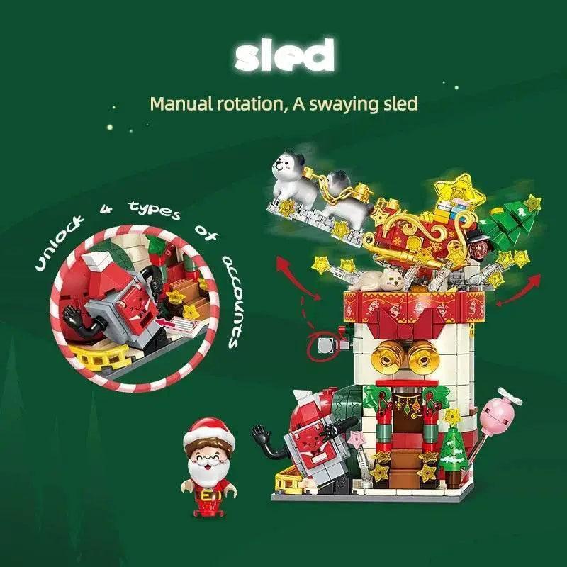 MOC Christmas Swing Street View Series Building Blocks Snowman Sleigh Cupcake Assembly Model Bricks Children's Toys Holiday Gifts -  ToylandEU™