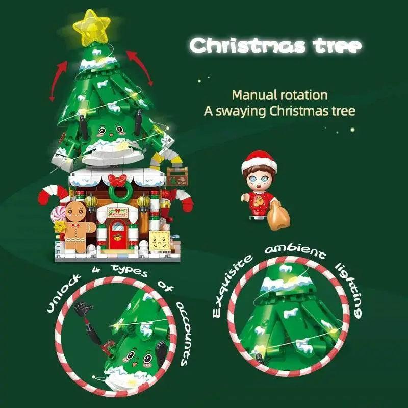  MOC Christmas Swing Street View Series Building Blocks Snowman Sleigh Cupcake Assembly Model Bricks Children's Toys Holiday Gifts -  ToylandEU™