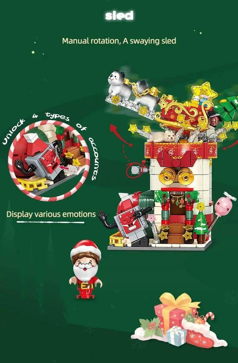  MOC Christmas Swing Street View Series Building Blocks Snowman Sleigh Cupcake Assembly Model Bricks Children's Toys Holiday Gifts -  ToylandEU™