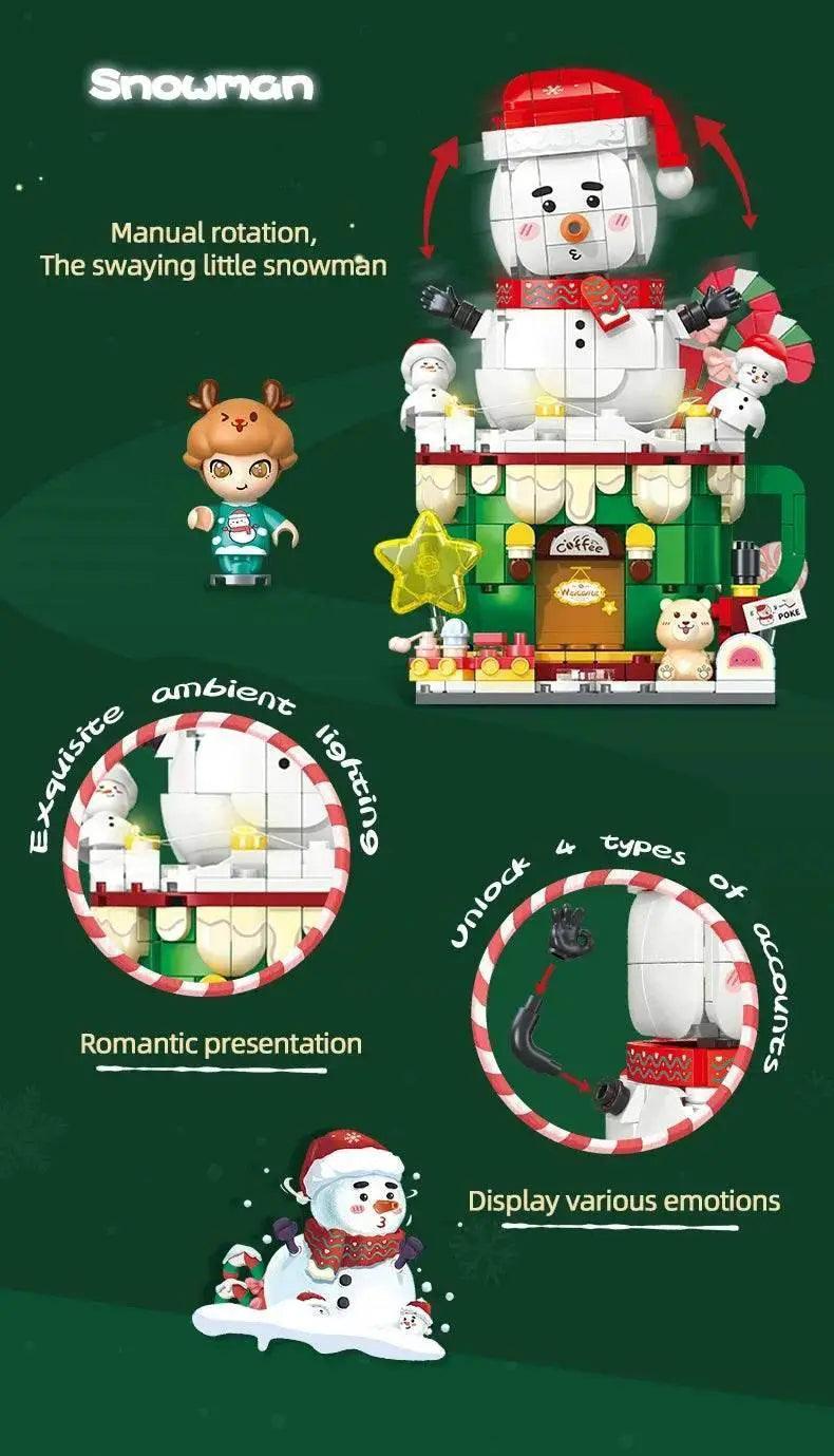  MOC Christmas Swing Street View Series Building Blocks Snowman Sleigh Cupcake Assembly Model Bricks Children's Toys Holiday Gifts -  ToylandEU™