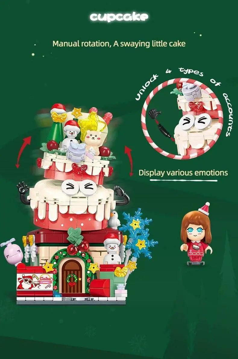  MOC Christmas Swing Street View Series Building Blocks Snowman Sleigh Cupcake Assembly Model Bricks Children's Toys Holiday Gifts -  ToylandEU™