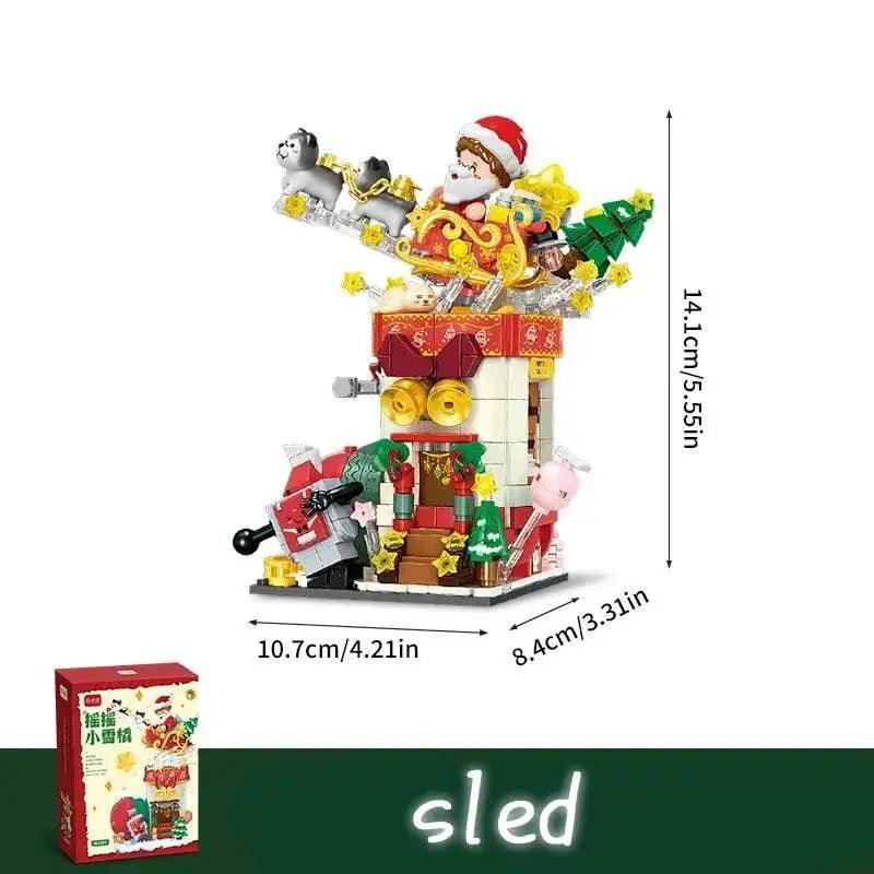  MOC Christmas Swing Street View Series Building Blocks Snowman Sleigh Cupcake Assembly Model Bricks Children's Toys Holiday Gifts -  ToylandEU™