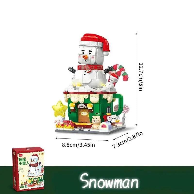  MOC Christmas Swing Street View Series Building Blocks Snowman Sleigh Cupcake Assembly Model Bricks Children's Toys Holiday Gifts -  ToylandEU™