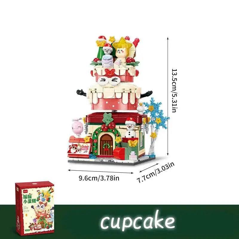  MOC Christmas Swing Street View Series Building Blocks Snowman Sleigh Cupcake Assembly Model Bricks Children's Toys Holiday Gifts -  ToylandEU™