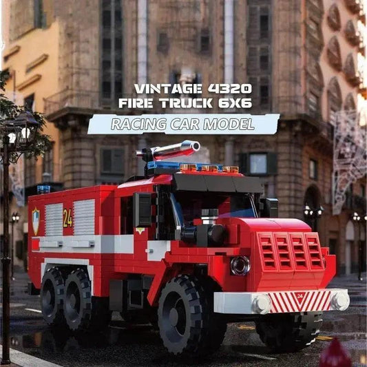  MOC 471PCS City Fire Truck Building Blocks Vintage Rescue Car Model -  ToylandEU™