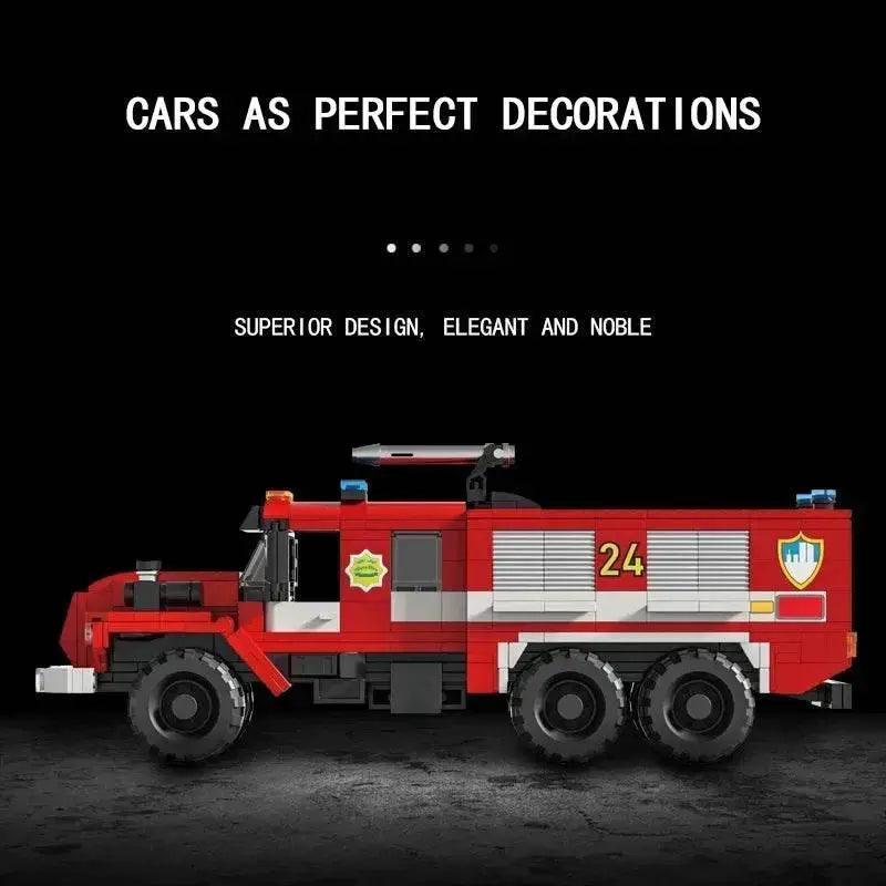  MOC 471PCS City Fire Truck Building Blocks Vintage Rescue Car Model -  ToylandEU™