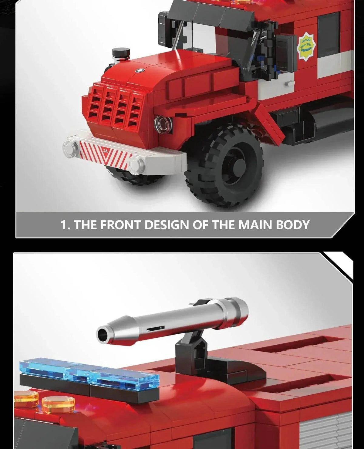  MOC 471PCS City Fire Truck Building Blocks Vintage Rescue Car Model -  ToylandEU™