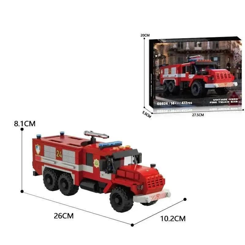  MOC 471PCS City Fire Truck Building Blocks Vintage Rescue Car Model -  ToylandEU™