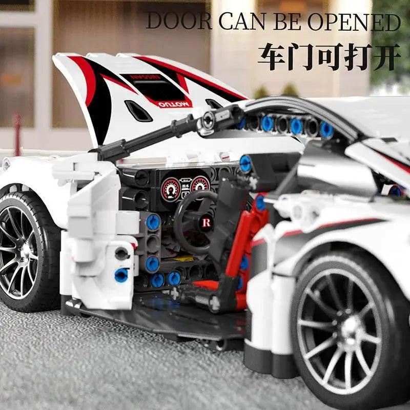  MOC Building Blocks Compatible with Concept White Sports Car Super Racing Building Blocks Brick Model Speedcar Children's Gift -  ToylandEU™