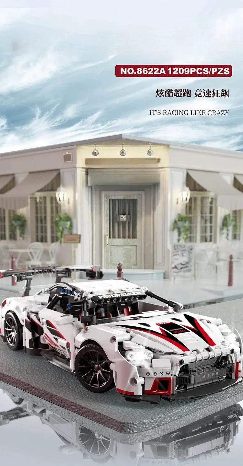  MOC Building Blocks Compatible with Concept White Sports Car Super Racing Building Blocks Brick Model Speedcar Children's Gift -  ToylandEU™
