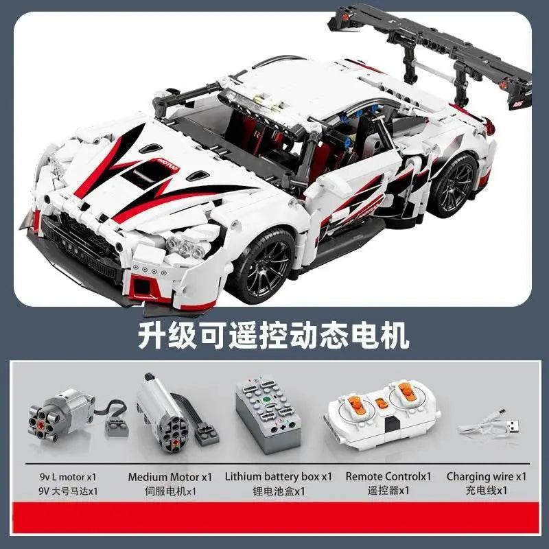  MOC Building Blocks Compatible with Concept White Sports Car Super Racing Building Blocks Brick Model Speedcar Children's Gift -  ToylandEU™