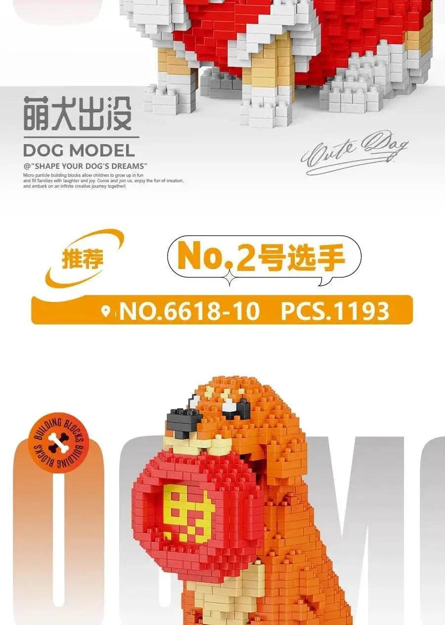  New Dog Model Micro Building Block Toys Set for Kid Boy Girls Adult Beginner Teddy Hughes Corgi Collie Pet Style Bricks -  ToylandEU™