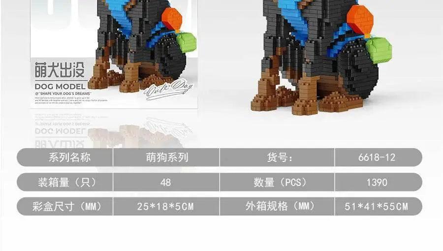  New Dog Model Micro Building Block Toys Set for Kid Boy Girls Adult Beginner Teddy Hughes Corgi Collie Pet Style Bricks -  ToylandEU™